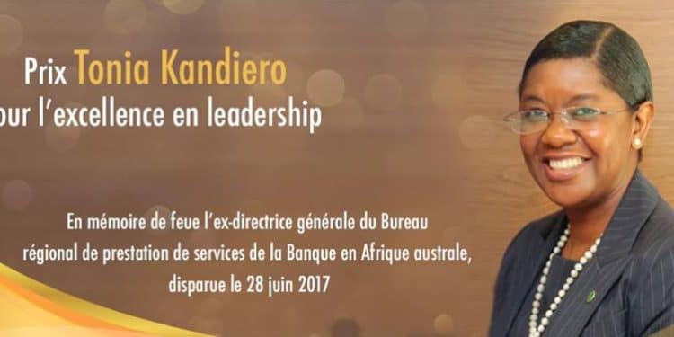 La BAD crée le prix Tonia Kandiero pour l’excellence en leadership