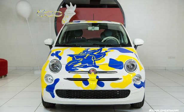 Tunisie : un modèle #SimplementHappy, customisé  de Fiat 500 par l’artiste tunisien Dali Diva
