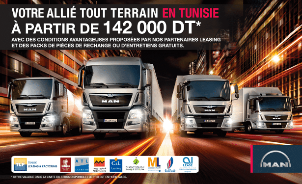 Tunisie : MAN  propose à ses clients  de l&rsquo;Afrique du Nord une offre  spéciale sur les camions  et tracteurs