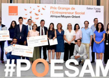 Tunisie : Brigitte Dumont, Directrice en charge de la RSE du Groupe Orange  préside la cérémonie de remise du Prix Orange de l’Entrepreneur Social