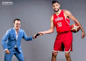 Tunisie : la star tunisienne de la NBA, Salah Mejri, , nouvel ambassadeur de Evertek