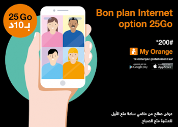 Tunisie :Orange  se mobilise pour permettre à chacun de rester en lien avec ses proches et son environnement professionnel et lance l’option Bon Plan 25 Go