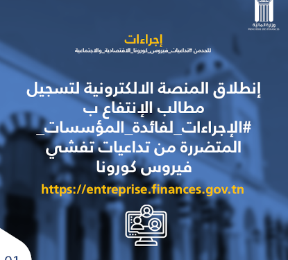Tunisie-COVID-19 : Lancement  officiel de la plateforme pour soutenir les entreprises impactées par les répercussions du Covid-19