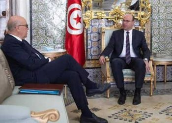 Tunisie : Le Premier ministre Eyes  Fakhfakh rencontre le gouverneur de la Banque centrale de Tunisie, Marouane El Abbasi