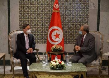 Tunisie : Othman Jérandi, Ministre des Affaires étrangères, de la Migration et des Tunisiens à l’étranger, reçoit S.E.M. Zhang Jianguo, l’Ambassadeur de la Chine en Tunisie