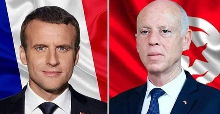 Tunisie : Le président de la République Kaïs Saïed s’entretient avec son homologue français  Emmanuel Macron