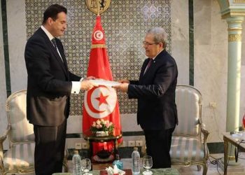 Tunisie : le ministre des affaires étrangères, de l&rsquo;Immigration et des Tunisiens à l&rsquo;étranger  reçoit M. Çağlar Fahri Çakiralp, le nouvel ambassadeur de la République turque en Tunisie