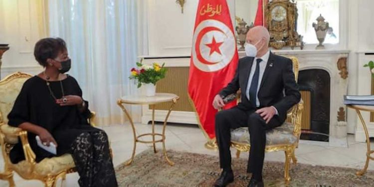 Paris : Le président Kais Saied s&rsquo;entretient avec  la Secrétaire Générale de l’organisation internationale de la Francophonie (OIF), Louise Mushikiwabo