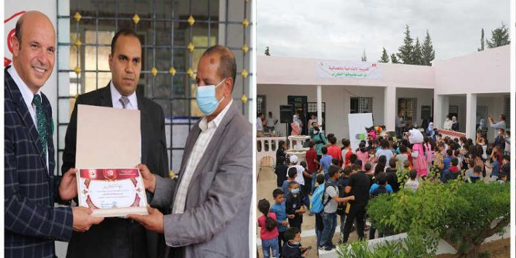 Tunisie :  Inauguration de l’école primaire de Siliana en présence de Gattefossé Méditerranée