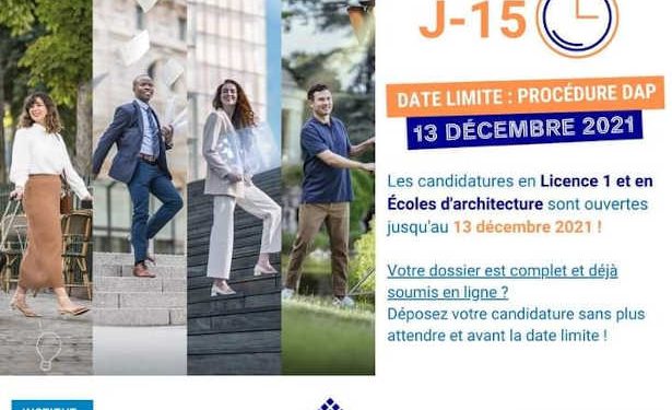Tunisie : Campus France annonce que le 13 décembre 2021 est la date limite pour le dépôt des candidatures à la Procédure DAP (Licence 1 et en Ecoles d’architecture) en France