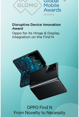 OPPO FIND N remporte le prix « Disruptive Device Innovation » aux GLOMO AWARDS 2022