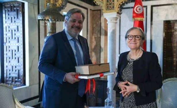Tunisie :La cheffe du gouvernement , Nejla Bouden reçoit l’ambassadeur de la Belgique à l’occasion de la fin de sa mission en Tunisie