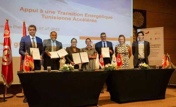 Tunisie : Signature du contrat d’exécution du projet “Appui à une transition énergétique tunisienne accélérée” entre le ministère de l’industrie, des mines et de l’énergie, la STEG, l’ANME et la GIZ Tunisie