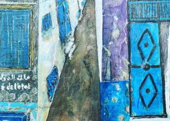 France :  Nouvelle œuvre de l’artiste peintre et lettré Mehdi Ghalleb intitulée  “Rides  d’expression ”