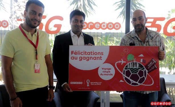 Tunisie :  Ooredoo dévoile le nom du premier gagnant de son jeu de recharge spécial « FIFA World Cup Qatar 2022 »
