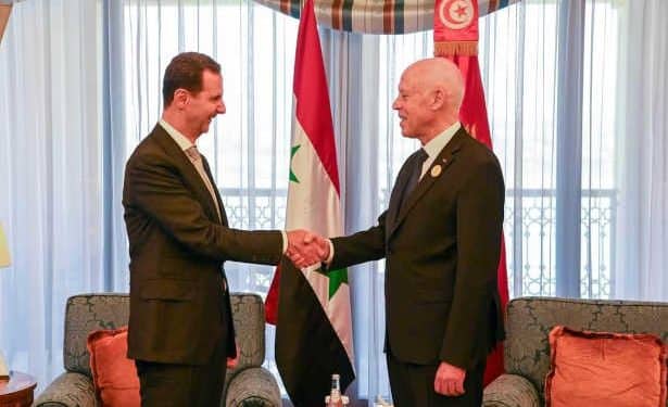 Sommet Arabe Djeddah : Entretien Kais Saied et le président syrien Al -Assad