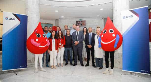 Tunisie : QNB organise une campagne de don du sang en coopération avec le Centre National de Transfusion Sanguine sous le slogan « Soyons généreux et faisons don du sang… Partageons la vie »..