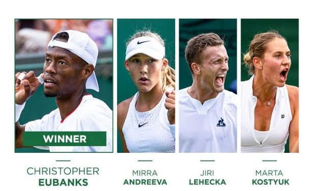 Christopher Eubanks est nommé lauréat du prix OPPO Breakthrough Inspiration à Wimbledon 2023