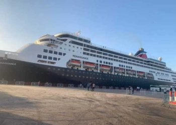 Tunisie : 277 touristes à bord du bateau de croisière ” Le Renaissance “ arrivent au port de commerce à Sfax