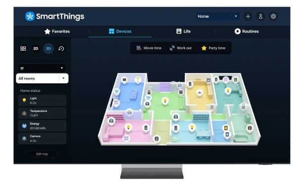Samsung lance la Vue Carte 3D avec IA dans SmartThings