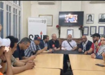 Tunisie : Le journaliste Palestinien, Wael Dahdouh arrive en Tunisie et se rend au siège du syndicat National des journalistes Tunisiens