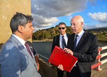 Tunisie : Le président de la République en visite au barrage de Nebhana