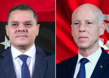 Tunisie : Le Président Kais Saied recoit les félicitations de Mohamed El Menfi, chef du Conseil présidentiel libyen à l&rsquo;occasion de sa réélection