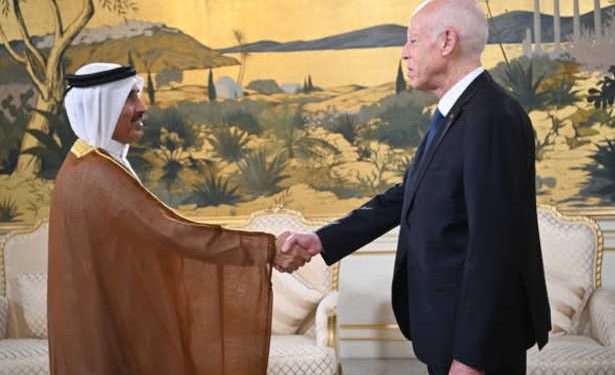 Tunisie : Le chef de l&rsquo;Etat reçoit l&rsquo;ambassadeur de l&rsquo;État du Qatar en Tunisie Zayed bin Saeed R.K. Al-Khayarin