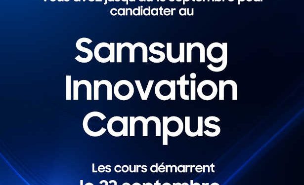 Samsung Innovation Campus – Dernier jour pour s’inscrire : 15 septembre 2025. Entrez dans l’ère de l’Intelligence Artificielle
