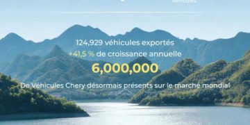Chery, 1ère marque automobile chinoise à dépasser les 6 millions de véhicules exportés