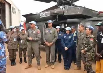 La composante aérienne tunisienne de la MINUSCA célèbre la Journée internationale des Casques bleus à Bangui