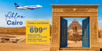 Le Caire à partir de 699 TND TTC l’aller-retour avec Nouvelair